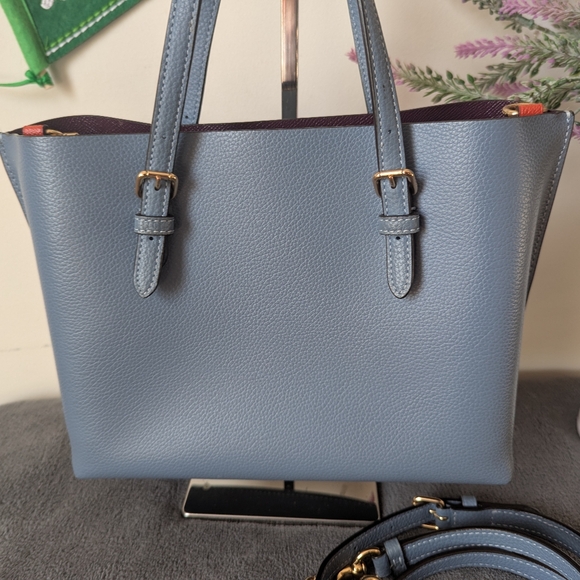 Coach Slate Blue Mollie 25 Tote - Picture 3 of 11
